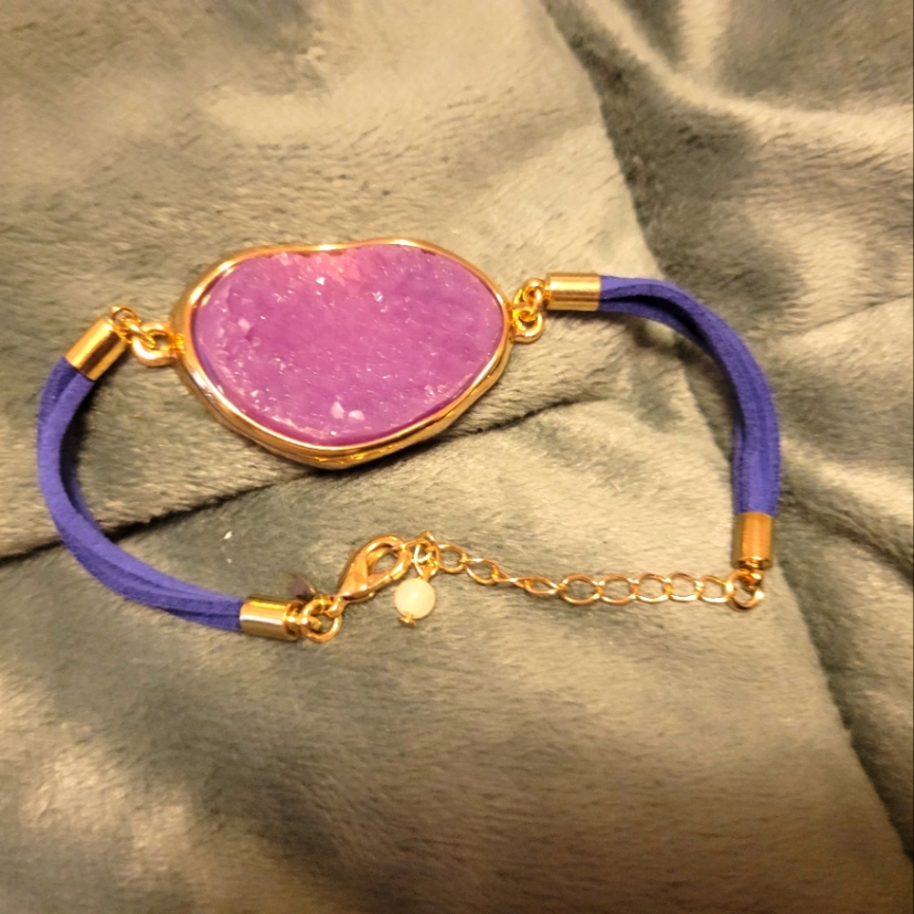 Purple Avon Druzy Bracelet- New in Box